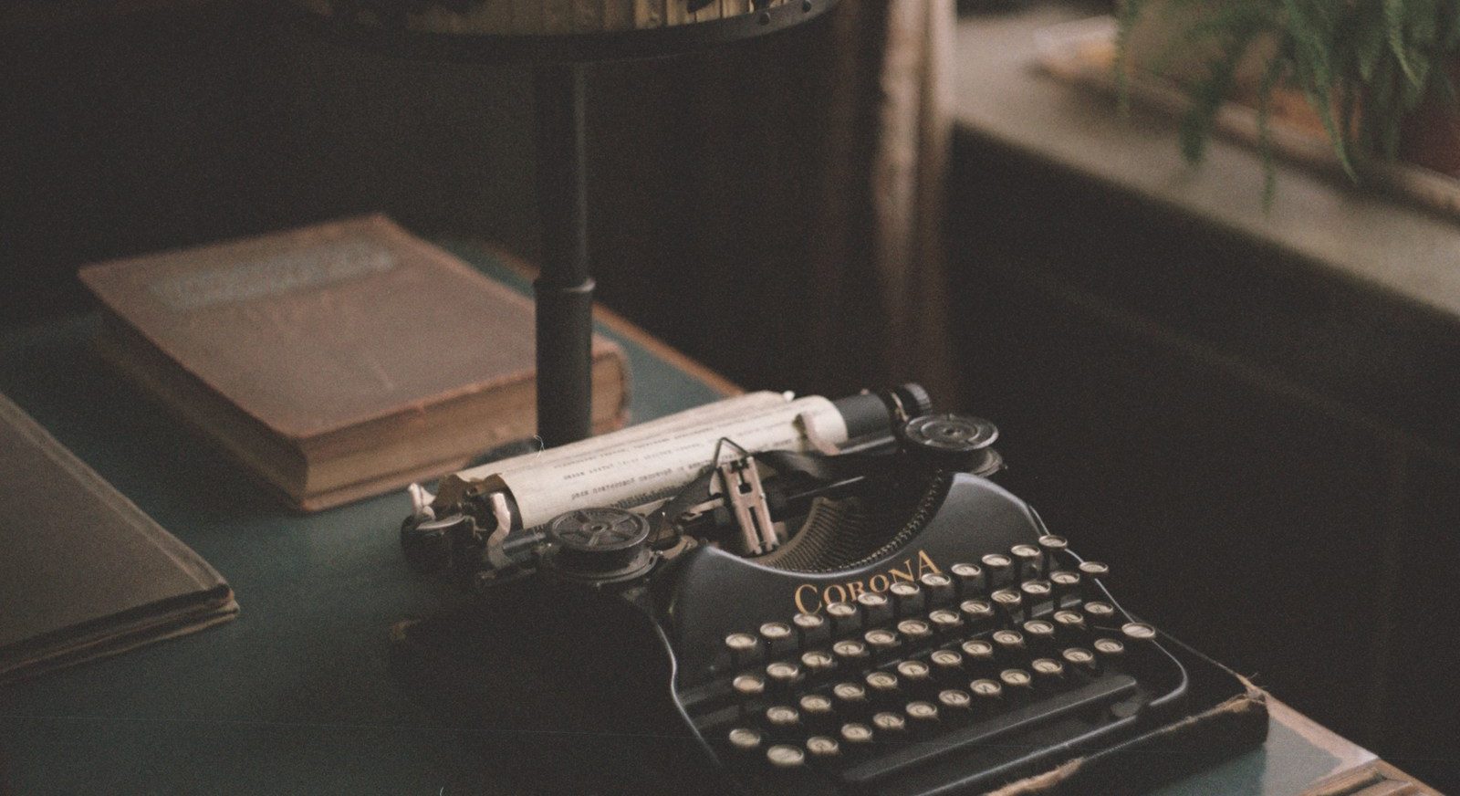 black typewriter